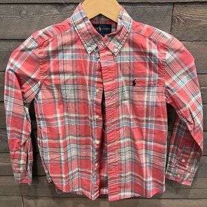 Boys Ralph Lauren button down twill shirt size 7